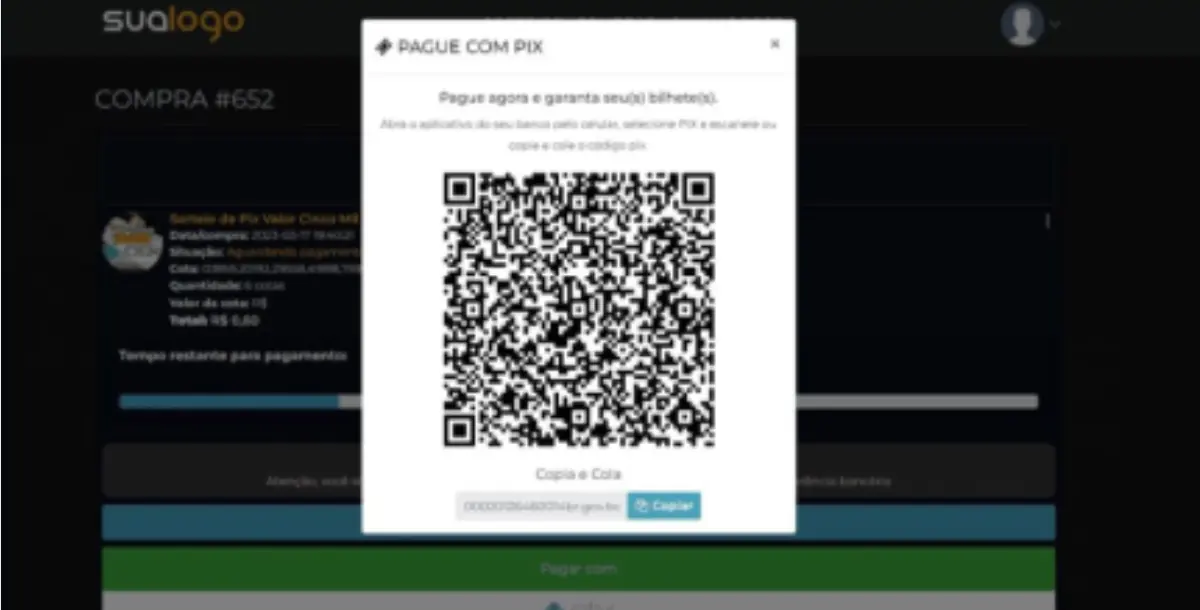 Script de Rifas com Pix dinâmico QR Code
