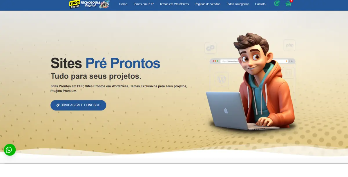 Loja para vendas de produtos digitais