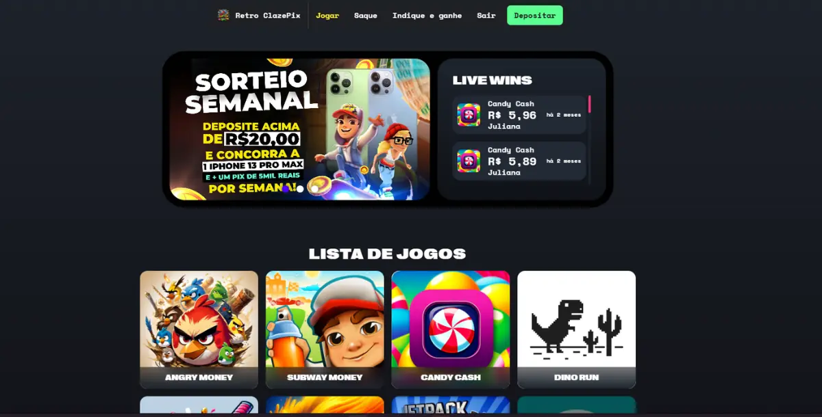 Plataforma de Games Retro