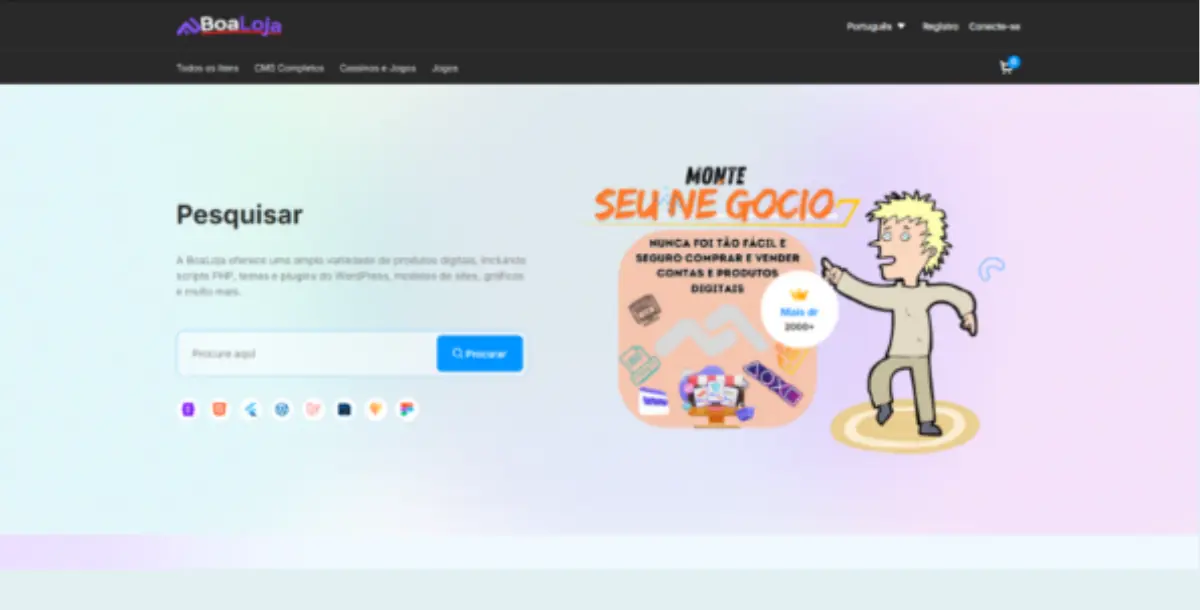 Loja MarketPlace de Produtos Digitais